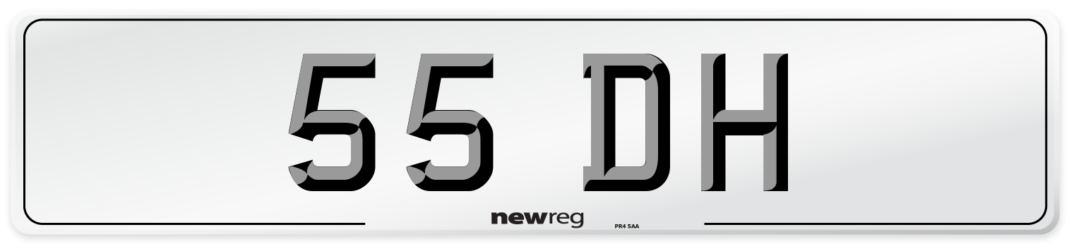 55 DH Number Plate from New Reg